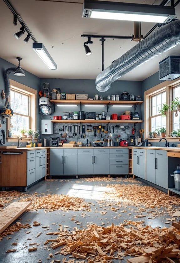 brightening garage workspace lighting
