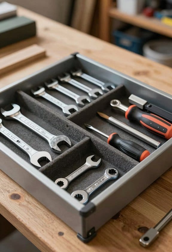 organized hand tool storage